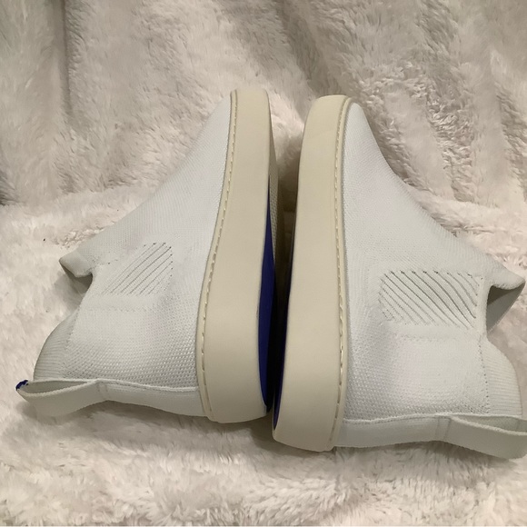 Rothy's The Chelsea Bright White Fabric High Tops Ankle Boots Women’s US 9 EU 40 - Picture 5 of 10